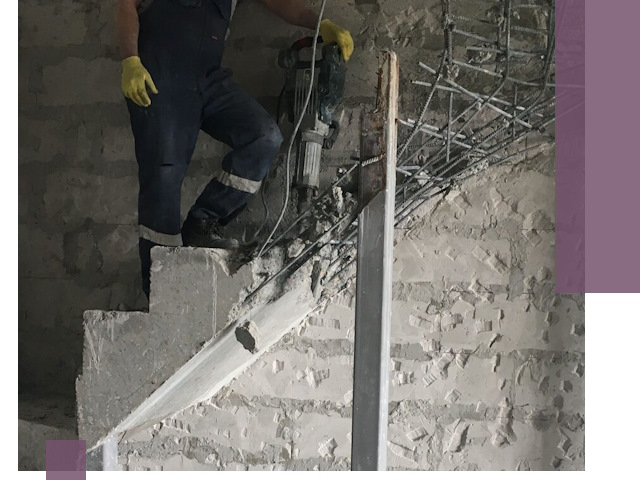 Демонтаж металлических и бетонных лестниц в Новоуральске
