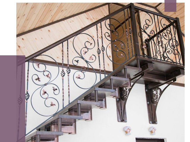 Кованые лестницы в Новоуральске от 79622 руб. под ключ