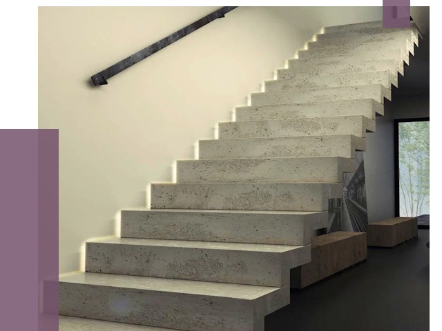 Облицовка бетонных лестниц в Новоуральске от 4594 руб/м2 
