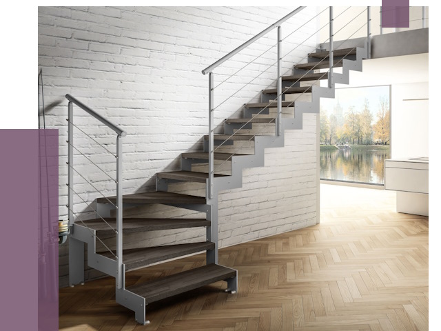 Г-образные лестницы под ключ в Новоуральске от 37004 руб. | ПРОЛЁТ-Нву