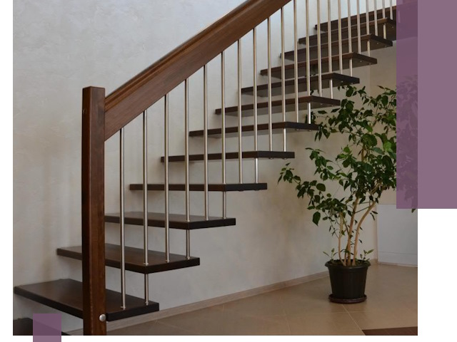 Лестницы на больцах под ключ в Новоуральске – изготовление и монтаж