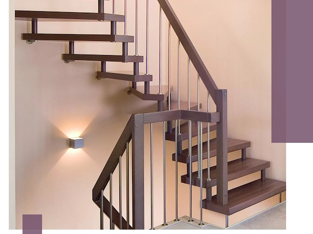 Изготовление лестниц на больцах в Новоуральске под ключ