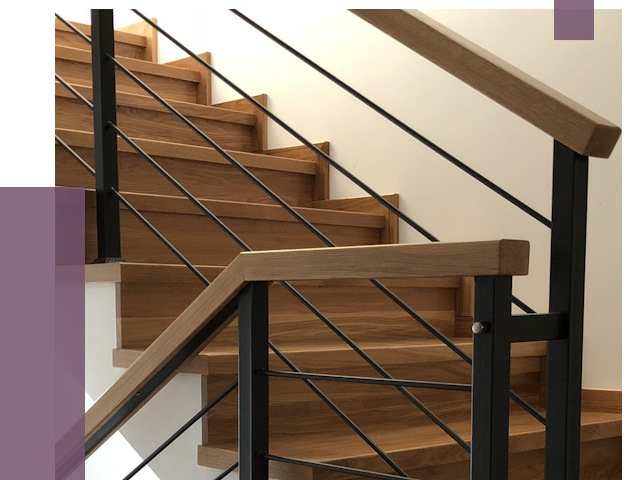 Обшивка металлической лестницы деревом в Новоуральске от 4338 руб.
