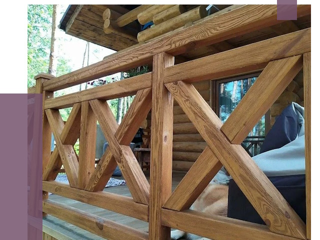 Деревянные перила под ключ в Новоуральске от 7656 руб. 