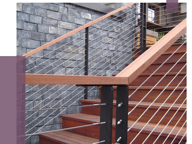 Тросовые перила под ключ в Новоуральске от 7758 руб.