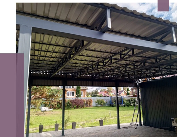 Монтаж навесов в Новоуральске от 7350 руб. — установка навеса | ПРОЛЁТ-Нву