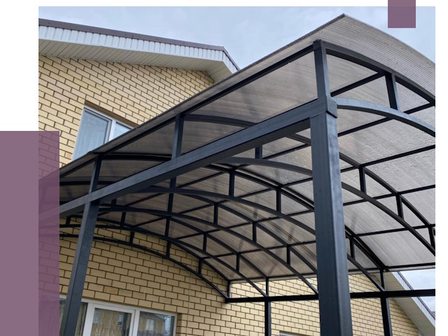 Монтаж козырьков в Новоуральске от 11484 руб. | ПРОЛЁТ-Нву