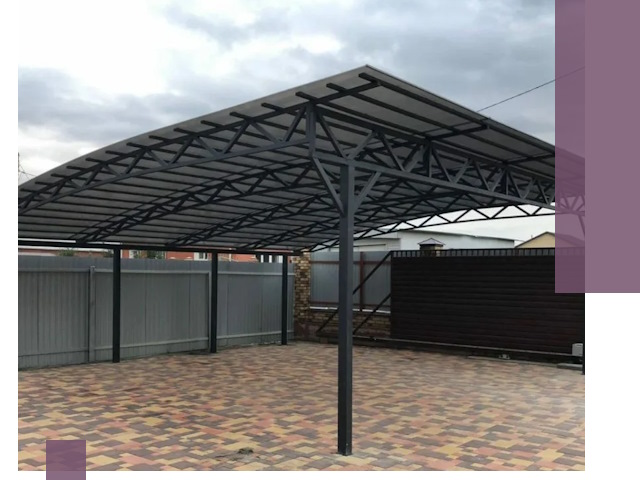 Недорогие навесы под ключ в Новоуральске — изготовление и монтаж