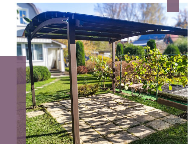 Навесы для дачи в Новоуральске от 12709 руб. под ключ — ПРОЛЁТ-Нву