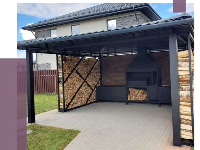 Навесы для барбекю в Новоуральске от 12709 руб. под ключ | ПРОЛЁТ-Нву