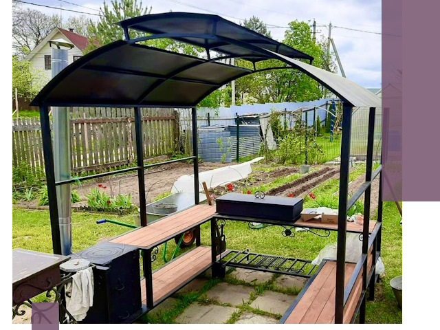 Навесы для барбекю в Новоуральске: изготовление, монтаж и демонтаж