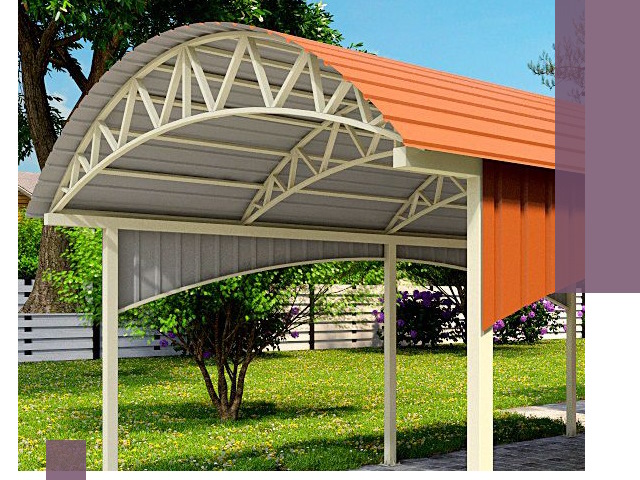 Навесы из профнастила под ключ в Новоуральске — установка и монтаж