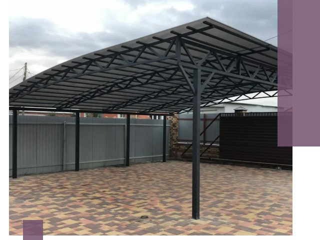 Металлические навесы под ключ в Новоуральске — изготовление и монтаж