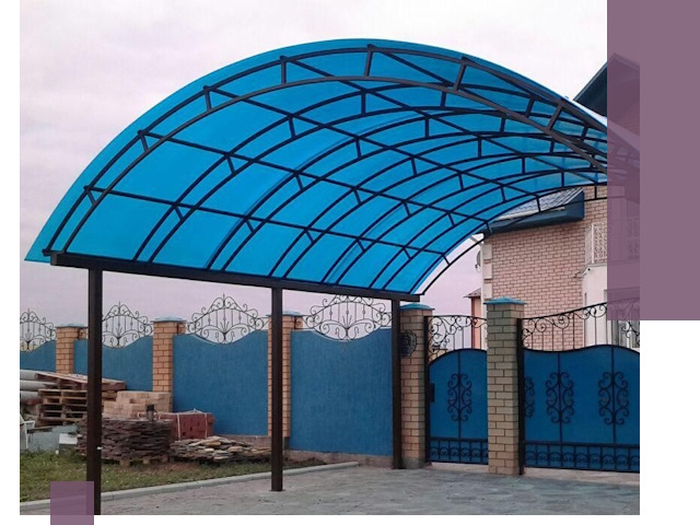 Арочные навесы под ключ в Новоуральске — изготовление и монтаж