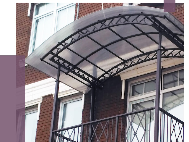 Козырьки над балконом в Новоуральске от 8626 руб.  | ПРОЛЁТ-Нву