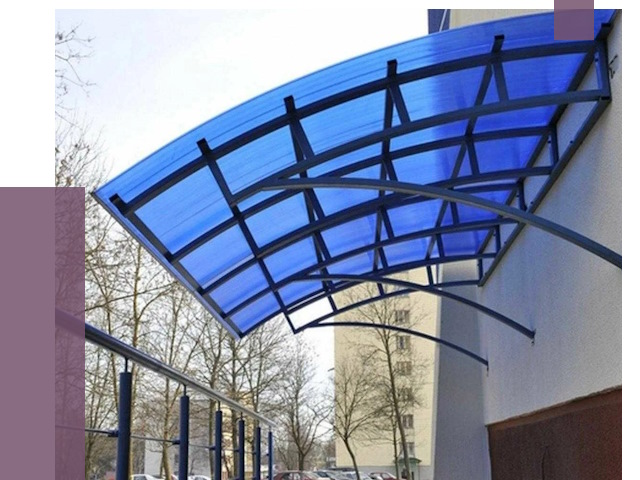 Козырьки из поликарбоната в Новоуральске от 4287 руб. под ключ | ПРОЛЁТ-Нву