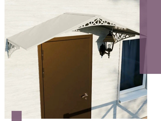 Металлические козырьки на входы и террасы в Новоуральске