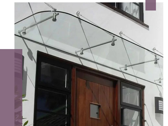 Стеклянные козырьки в Новоуральске от 18885 руб. | ПРОЛЁТ-Нву