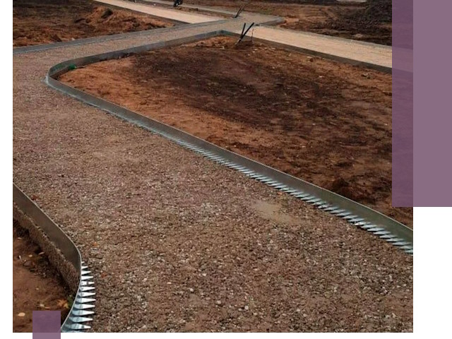 Металлические бордюры под ключ в Новоуральске — изготовление и монтаж