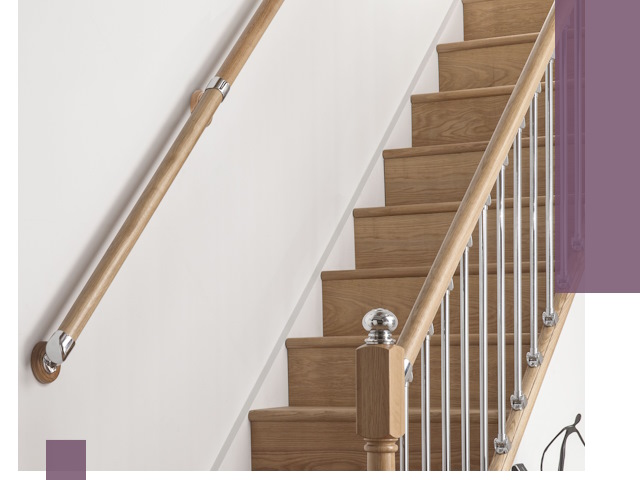 Пристенные поручни из стали и нержавейки под монтаж в Новоуральске